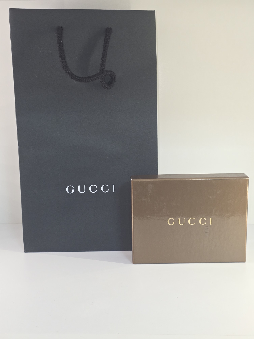 Gucci Black & Brown Gift Bag and Box Set